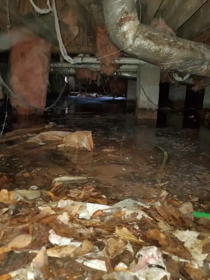 Crawl space flood assessment for Commercial Water Damage Restoration in Pewaukee